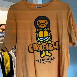 Authentic baby milo x Garfield bape tee